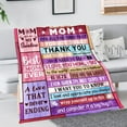 thumbnail image 2 of Mom Gifts Blanket,Gifts for Mom Birthday Gifts Idea,Warm Mother Birthday Gifts from Daughter Son,Best Mom Ever Gift Blanket for Living Room Travel,to My Mom Soft Fleece Throw Blanket 60" x 50", 2 of 5