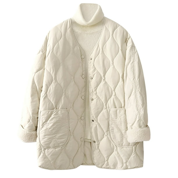 Parkas de manga larga para mujer, chaqueta holgada informal de color liso con capucha, chaqueta de algodón para mujer