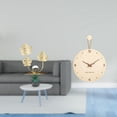 thumbnail image 2 of Figura decorativa de metal con flores y hojas, reloj de pared, ideal para sala de estar o para el hogar., 2 of 8