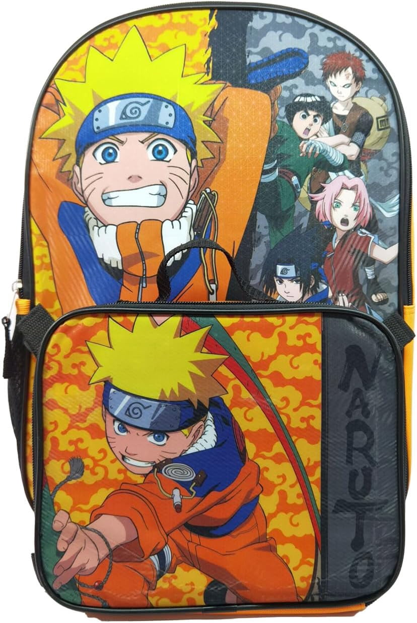 Naruto Full Size 16 Inch Backpack with Detachable Lunch Box