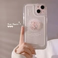 thumbnail image 2 of Japan Korean 3D Laser Crystal Bow Clear Acrylic Hard Phone Case For IPhone 12 7 8 Plus 11 14 15 Pro Max XS Max Protective Cover ZR, 2 of 6