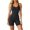 Black, variant on Womens Romper Summer Fitness High Compression Crossback Long Leggings Piece Rompers for Women Black M