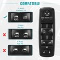 thumbnail image 4 of Unique Bargains 1Pcs Front Left Driver Side Master Power Window Switch for Dodge Journey 2009-2016 4602632AC 4602632AD Black, 4 of 7