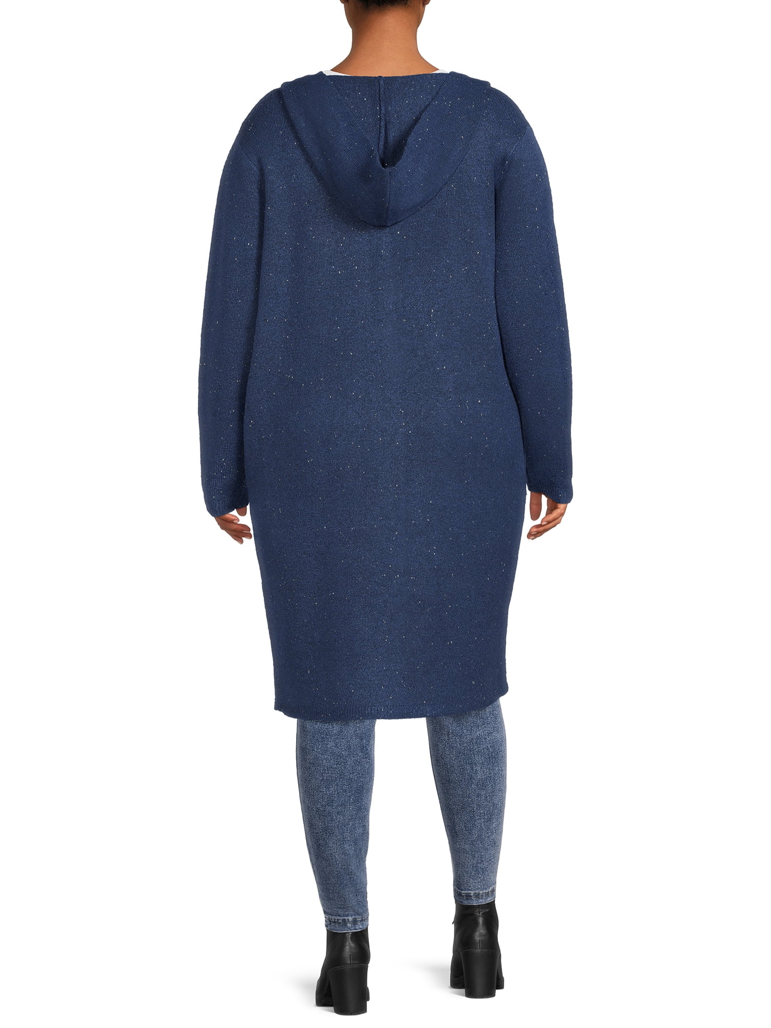 Terra & Sky Women's Plus Size Hooded Duster
