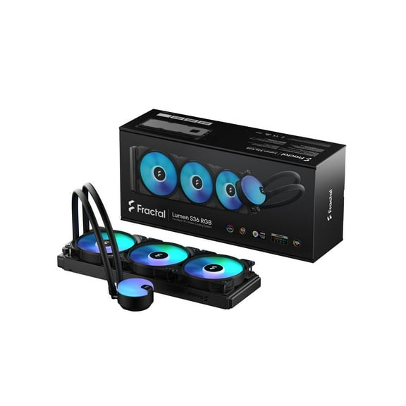 Fractal Design Lumen S36 v2 RGB Aspect 12 RGB x3 AIO CPU Liquid/Water Cooler, Intel LGA 1851/1700/1200 & AMD AM5/AM4/AM3 /AM3 Compatible