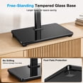 thumbnail image 6 of MountFTV Universal TV Stand for 24-60 inch TVs, Holds up to 99Lbs, Max 400x400mm, 50° Swivel Table Top TV Stand Mount with Alloy Steel Glass Base, 6 of 9