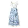 thumbnail image 6 of BRGZLK Women's German Dirndl Dress Trendy Novel Oktoberfest Costume Square Neck Lace Trim Bavarian Beer Carnival Halloween Outfit Light Blue A 2XL, 6 of 6