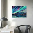 thumbnail image 4 of Nawypu  Aurora Borealis Canvas Wall Art-Northern Lights Picture Scenery Painting on Canvas Prints-color Aurora Wall Art Landscape Paintings Modern Artwork Poster Decor, 4 of 6