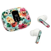 VYBZ PRO True Wireless Bluetooth In-Ear Headphones with ANC and LED Charging Case - FLORAL