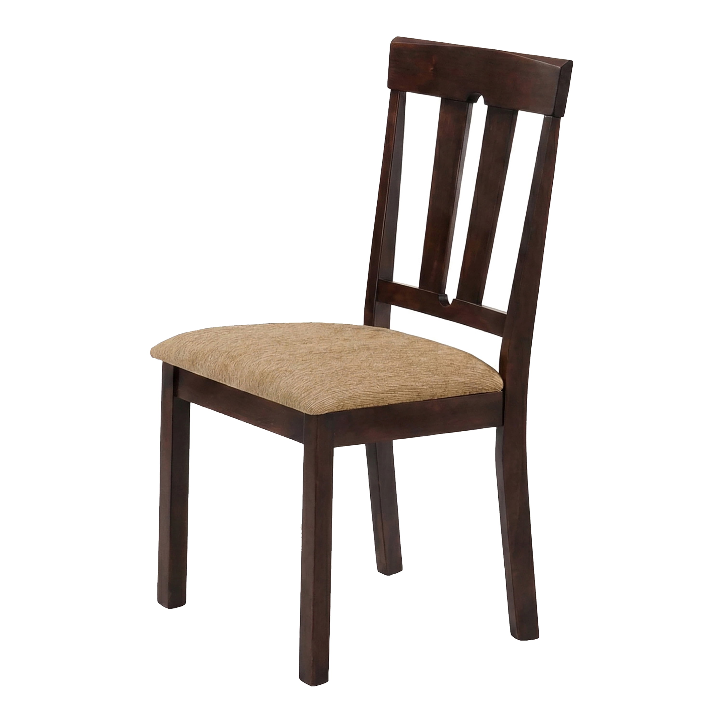 Furniture of America Winnia Modern Solid Wood Slat Back Dining Side Chairs, Brown Cherry (Set of 6)