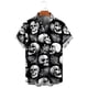 thumbnail image 2 of Camisas vintage con estampado floral de calaveras para hombre, divertidas camisetas de manga corta con estampado de calaveras en 3D, camisas hawaianas con solapa estampada para hombre, 2 of 5