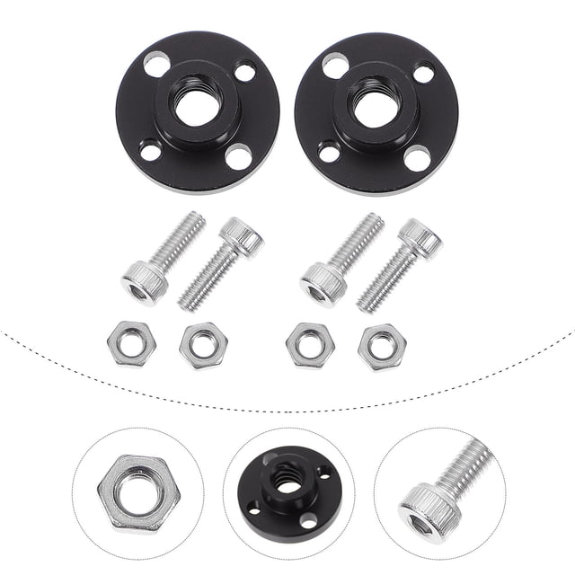 AURARMLET 2Jgo Piezas Para Impresora 3D Tuercas Trapezoidales T8 De Plástico Pom Resistentes Negras