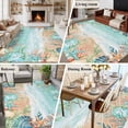 thumbnail image 5 of 5'x8' Area Rugs, Ocean Coastal Indoor Outdoor Area Rug for Living Room Bedroom, Summer Nautical Beach Coral Starfish Washable Bathroom Rugs Kitchen Floor Carpet Mats Home Decor Aesthetic, 5 of 8