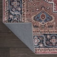 thumbnail image 6 of JONATHAN Y WASHABLE 2 x 8 Runner Rug, Alacati Ogee Medallion - Red/Blue/Brown, WSH103D-28, 6 of 9
