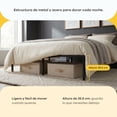 thumbnail image 3 of Base de cama queen Nooz de metal estable y moderna, 3 of 7