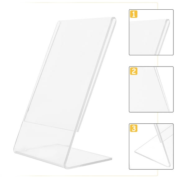Baluue 2Pcs Acrylic Display Frame Clear Picture Holder for Home Decor