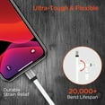 thumbnail image 4 of HyperGear 15378 3-Amp Charge and Sync Flexi USB-A to Lightning Flat Cable, 6 Feet, 4 of 9