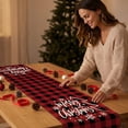 thumbnail image 4 of Gqqkzmb Red Plaid Christmas Table Runner Winter Holiday Table Decor Merry Christmas Centerpiece for Dining Table Washable Christmas Decorations, 4 of 6