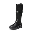 thumbnail image 1 of Botas DREAM PAIRS para Niñas, Altas hasta la Rodilla con Hebilla, Color Negro, Talla 12, 1 of 6