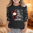 thumbnail image 2 of Curuila Children Girls Boys Shirt Fashion Christmas Cartoon Printed Crew Neck Long Sleeved Top T Shirt Size 2-3 Years Gray, 2 of 4