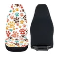 thumbnail image 6 of XYZCANDO Easy to Install Car Seat Covers SUV Truck Vehicle, Washable Non-Slip Auto Seat Covers 2pcs Polyester Fabric Paw Prints, 6 of 10