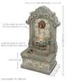 thumbnail image 4 of Sunnydaze Enchanting Estate Polyresin Outdoor Wall Water Fountain with Lights, 4 of 9