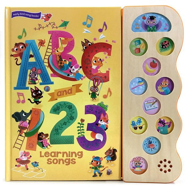 ABC and 123 Learning Songs: Deluxe Sound Book Wood Module (Board Book