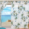 thumbnail image 3 of FREEAMG Vintage Gold Peacock Feathers Sheer Curtains Window Voile Panels Drapes Tulle Curtains Semi Sheer Curtains 54 x 84 Inch for Living Room Kids Room Nursery 2 Panels, 3 of 4