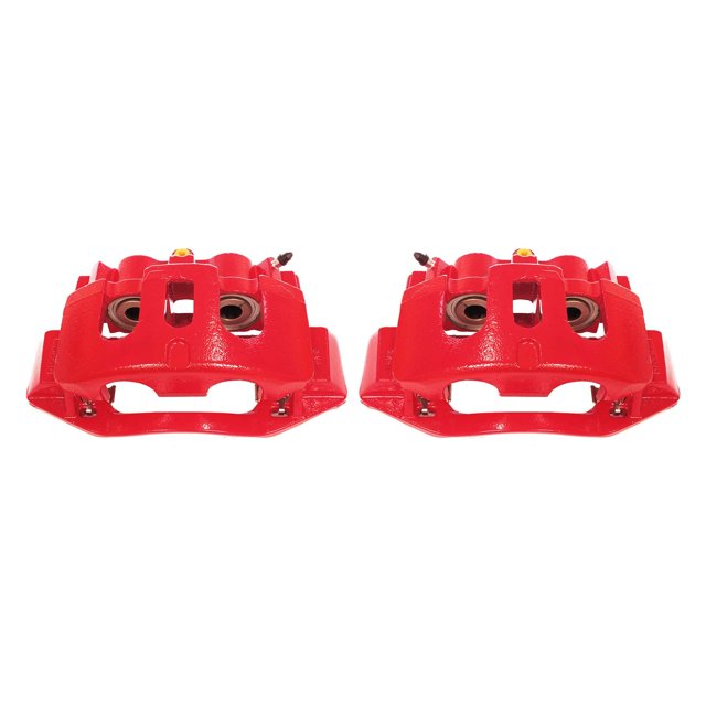Power Stop Rear S5306 Pair of High-Temp Red Powder Coated Calipers