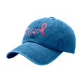 thumbnail image 5 of bravefron Cancer Awareness Baseball Cap, Washed Distressed Vintage Style with Embroidered Pink Ribbon, Adjustable Cotton Hat for Women Men, 5 of 5