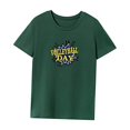 thumbnail image 3 of Camiseta de verano con cuello redondo para mujer, para mochilero, trabajo, uso diario, regalo para mujer Verde, 3 of 7