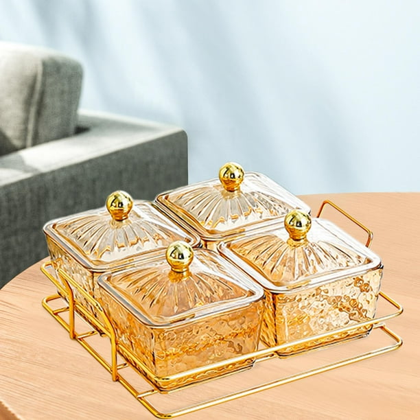 Divided Serving Dishes Platter Removable Bowls with Lid