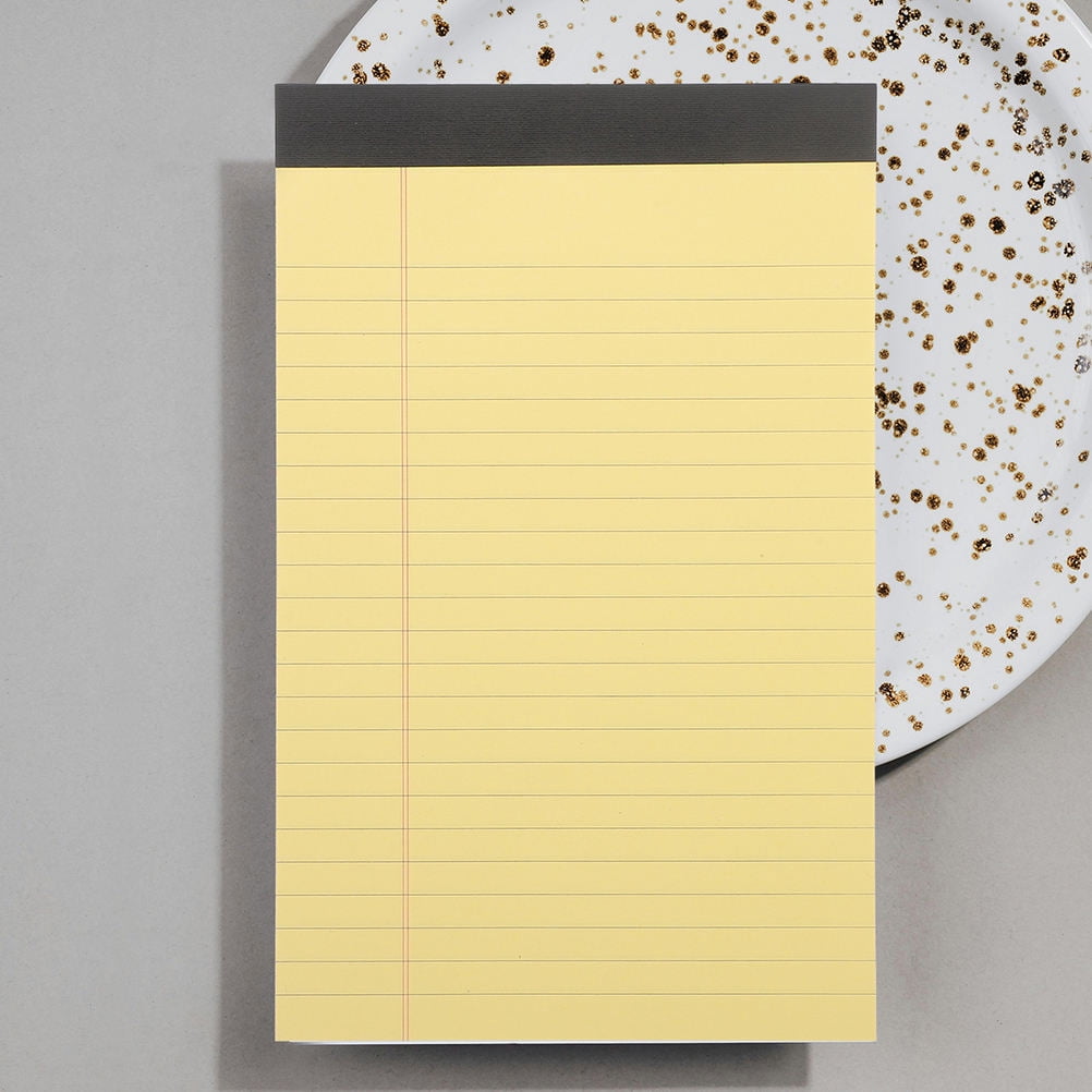 Masteelf  12 Pads Lined Paper Legal Students Portable Notepad Notebook Office Yellow