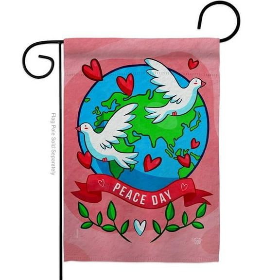 Ornament Collection G192455-BO 13 x 18.5 in. Peace On Earth Sweet Life Double-Sided Decorative Vertical Garden Flags - House Decoration Banner Yard Gift