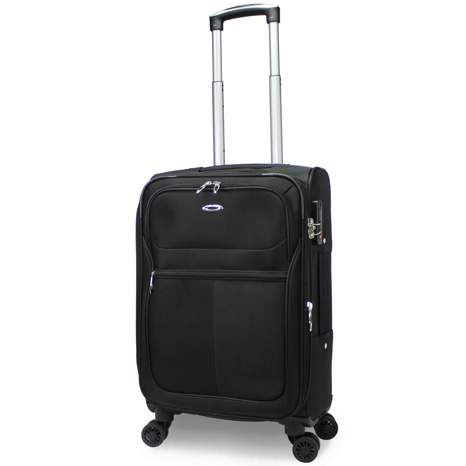 CalBags Kemyer Softside Lightweight 3-Piece Expandable Spinner Luggage Set - Black