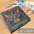 thumbnail image 4 of FORMRS 3 Ring Photo Album 4"x6" Self Adhesive Large Capacity PU Leather Cover, Abstract Eagle, 4 of 8