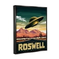 thumbnail image 3 of Stupell Industries Welcome Roswell New Mexico UFO Travel & Places Painting Black Floater Framed Art Print Wall Art, 3 of 6