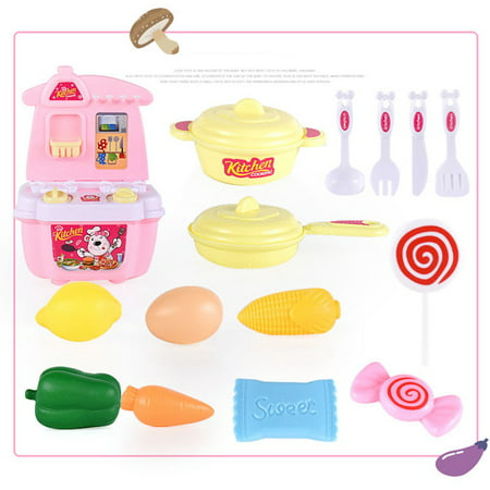 Kitchen Wares Toys for 1-3 Years Old Children to Play Game of Make-Believe Cooking Utensils Toys 21-Piece (Best Play Kitchen For 1 Year Old)