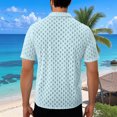 thumbnail image 3 of Mgmyaa Men's Short Sleeved Button Down Shirt Jacquard Cardigan Collared Beach Shirt Tops, 3 of 6