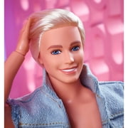 Barbie The Movie Collectible Ken Doll Wearing Denim Matching Set and Ken Signature Underwear