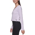 thumbnail image 2 of Calvin Klein Jeans Cotton Button-up Crop Top, Orchid, X-Small, 2 of 3