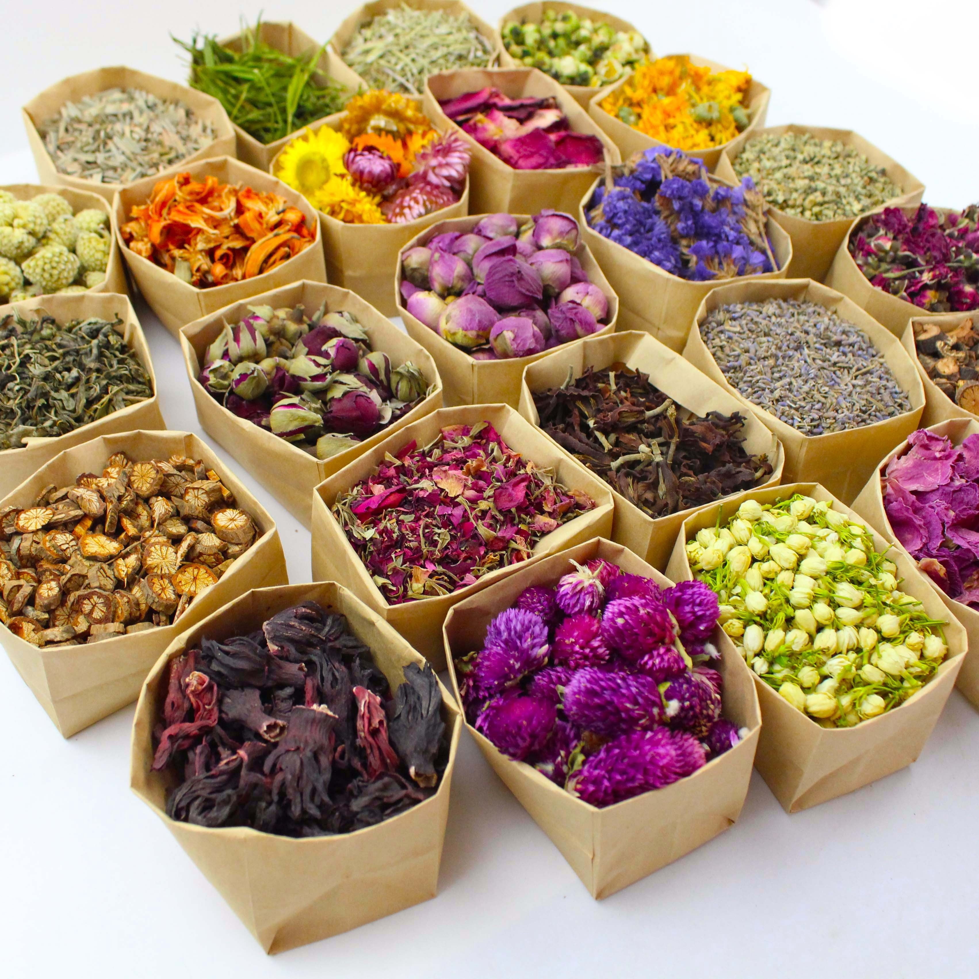 24-Piece Dried Flowers Craft Set, Botanical DIY Kit for Resin Jewelry, Candle Making & Home Decor, Assorted Flowers (Rose, Lavender, Jasmine & More)