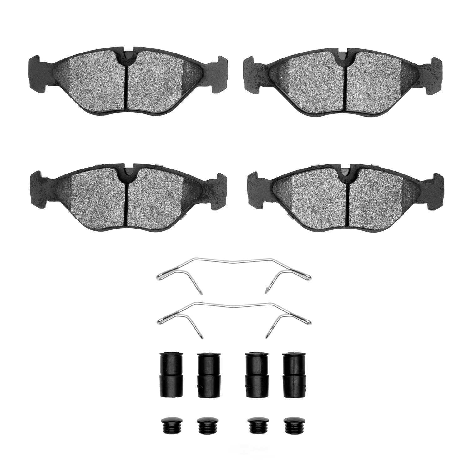 Dynamic Friction Company 1551-0403-01 DFC 5000 Advanced Brake Pads - Semi Metallic and Hardware Kit