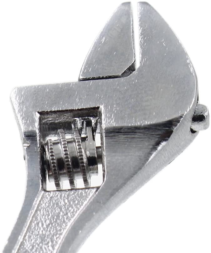 MKEUDQ-4 inch Small Adjustable Wrench, 4" Silver Mini Size Spanner, Repair Hand Tool, Jaw Capacity 0~14mm