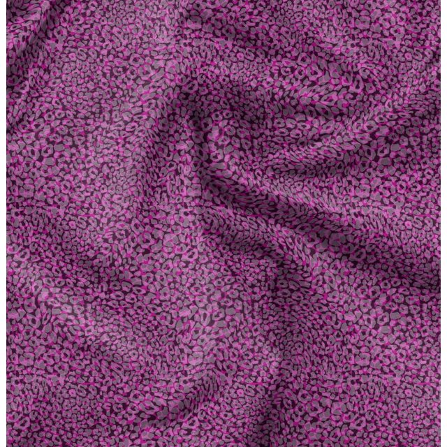 Soimoi Poly Georgette Fabric Leopard Animal Skin Print Sewing Fabric Yard 52 Inch Wide