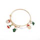 thumbnail image 2 of Pulsera esclava elástica JAMW para mujer con dijes navideños, 2 of 5