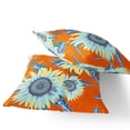 thumbnail image 3 of Set of Two 16" X 16" Blue and Yellow Blown Seam Floral Indoor Outdoor Throw Pillow, 3 of 5