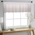 thumbnail image 2 of Beige Ombre Valance Curtains for Kitchen/Living Room/Bathroom/Bedroom Window, Rod Pocket Small Topper Half Short Window Curtains Voile Sheer Scarf, White Gradient Modern Abstract Art 42"x18", 2 of 8