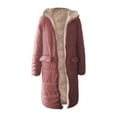 thumbnail image 4 of Charmgo Womens Puffer Jacket Clearance, Ladies Fashion Warm Winter Coat Double Faced Long Sleeve Hooded Down Jacket Long Puffer Coat Women, Winter Coats for Women Red XXL, 4 of 4