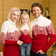 thumbnail image 4 of GYRATEDREAM Family Matching Christmas Sweater Snowflake Pattern Long Sleeve Crew Neck Xmas Holiday Pullover Knitwear for Family L Mom, 4 of 9